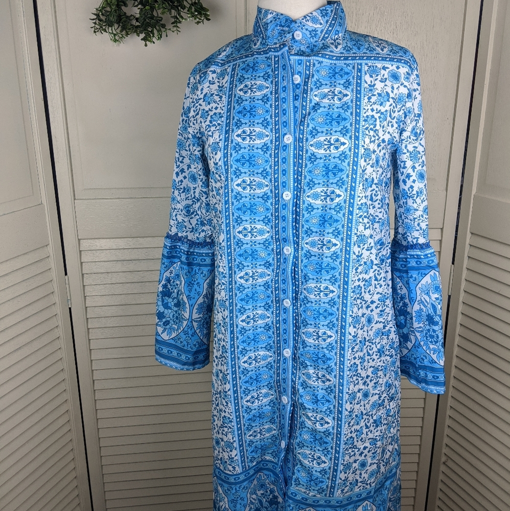 3/$15 MISSLOOK | Sky Blue Floral Kimono/Jacket